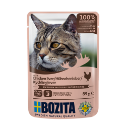 BOZITA KAWAŁKI W GALARETCE Z WĄTRÓBKĄ Z KURCZAKA SASZETKA 85G
